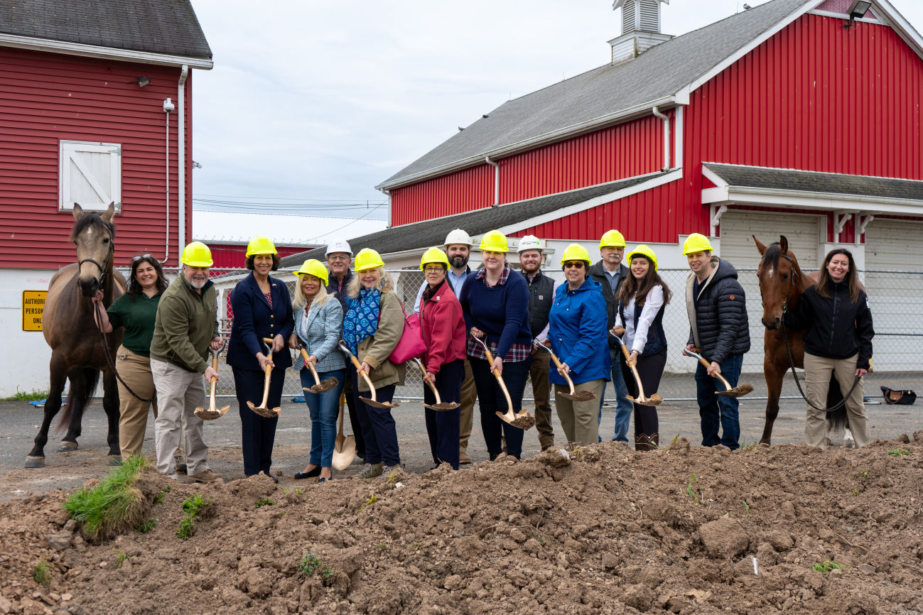 Breaking Ground on the New Barn, Stable at Lord Stirling Park
